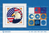 America Eagle 3D Layered Papercut Clipart Bundle
