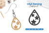 America Earring Lasercut SVG Clipart Bundle
