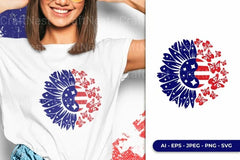 America Sunflower with Butterfly Clipart Bundle - CraftNest - Digital Crafting and Art