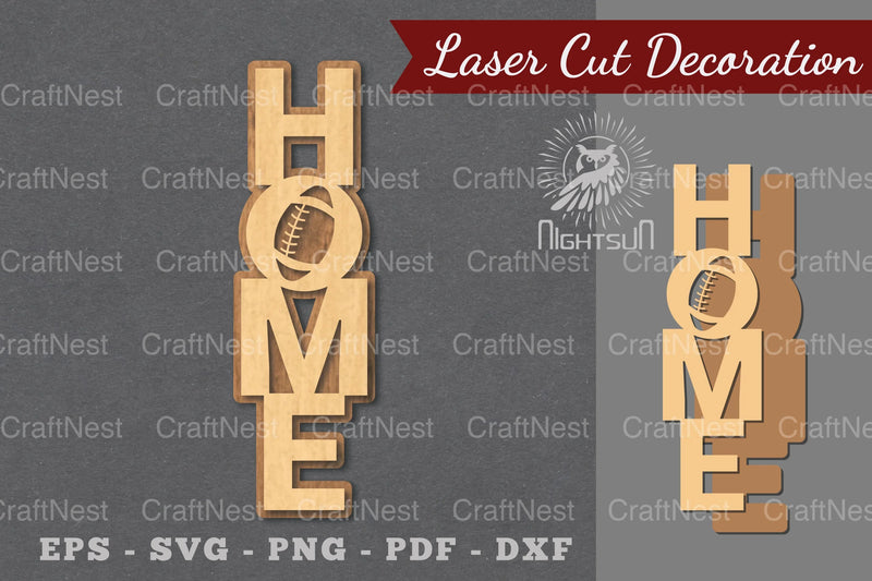 American Football Home Laser Cut Decoration Clipart Bundle - CraftNest - Digital Crafting and Art