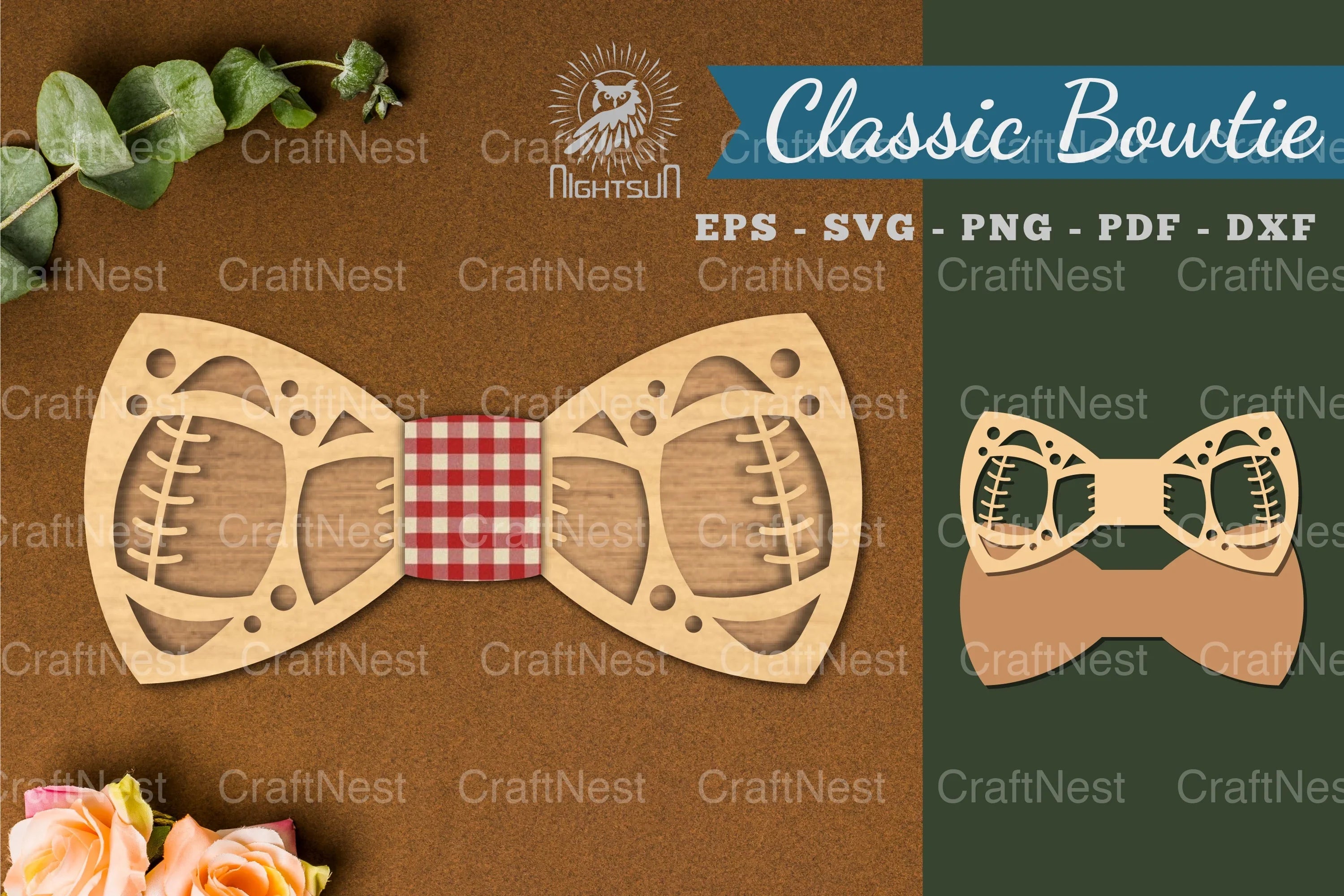 American Football Laser Cut Bowtie Clipart Bundle - CraftNest - Digital Crafting and Art