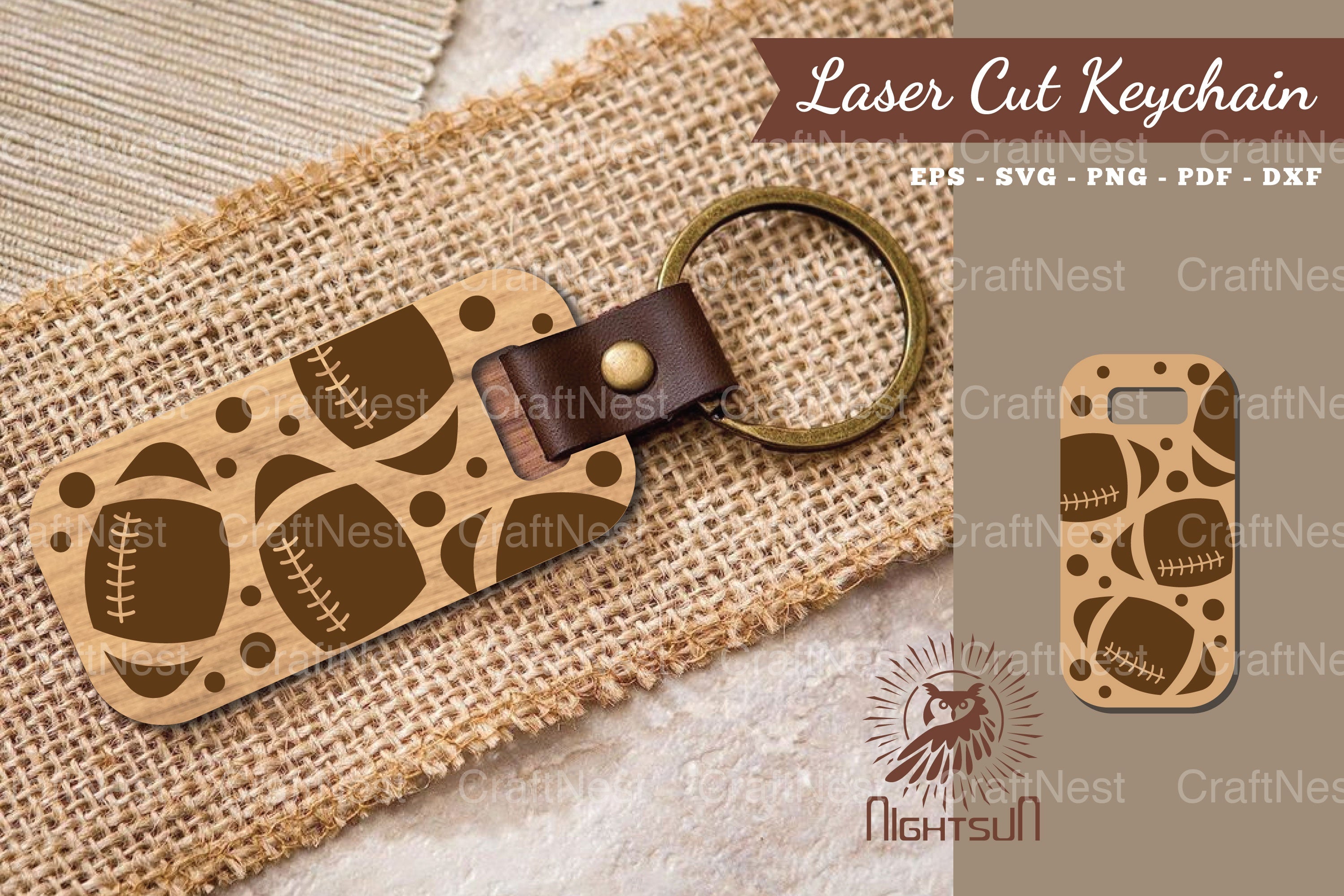 American Football Laser Cut Keychain Clipart Bundle - CraftNest - Digital Crafting and Art