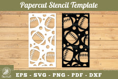 American Football Papercut Stencil Template Clipart Bundle - CraftNest - Digital Crafting and Art