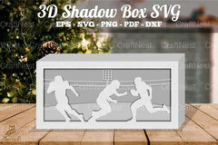 American Football Player 3D Shadow Box SVG Bundle - CraftNest - Digital Crafting and Art