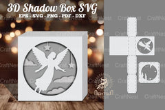 Angel 3D Papercut Shadow Box Clipart Bundle - CraftNest - Digital Crafting and Art