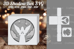 Angel 3D Papercut Shadow Box SVG Bundle - CraftNest - Digital Crafting and Art