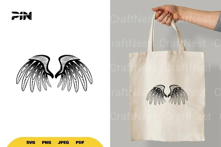 Angel Wings SVG Bundle - CraftNest - Digital Crafting and Art