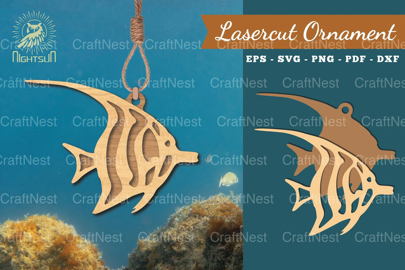 Angelfish Laser Cut Ornament Clipart Bundle - CraftNest - Digital Crafting and Art