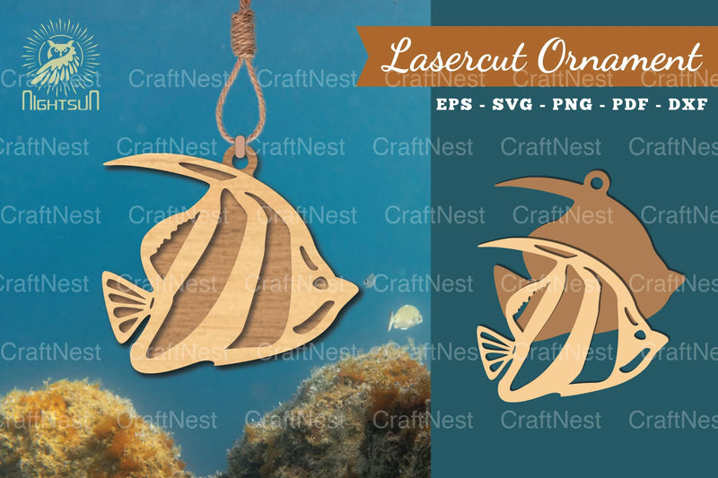 Angelfish Laser Cut Ornament SVG Bundle - CraftNest - Digital Crafting and Art
