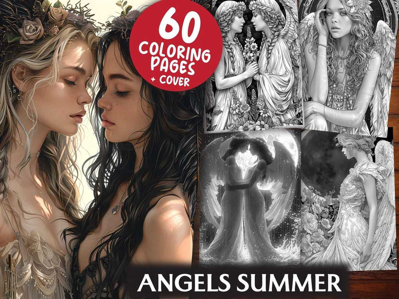 Angels Summer Coloring Books - CraftNest - Digital Crafting and Art