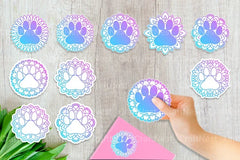 Animal Pet Paw Mandala Stickers Clipart Bundle - CraftNest - Digital Crafting and Art