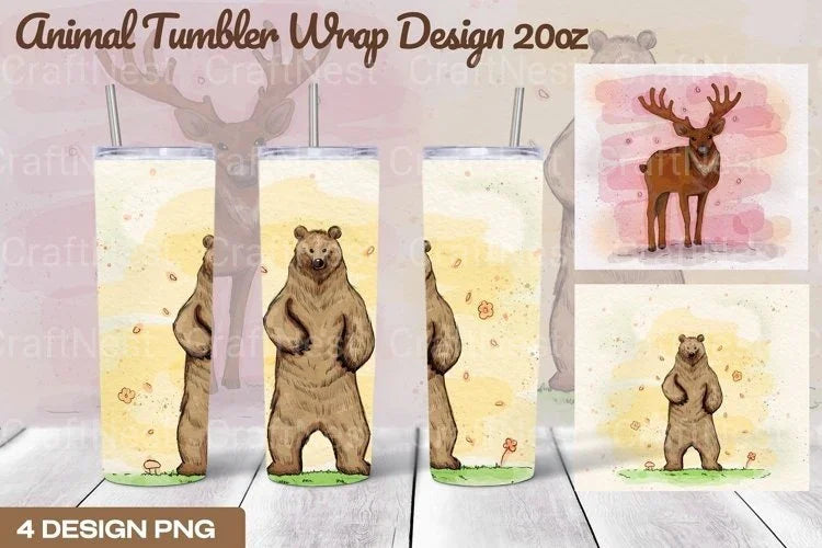 Animal Tumbler Wrap Bundle 20Oz Size - CraftNest - Digital Crafting and Art