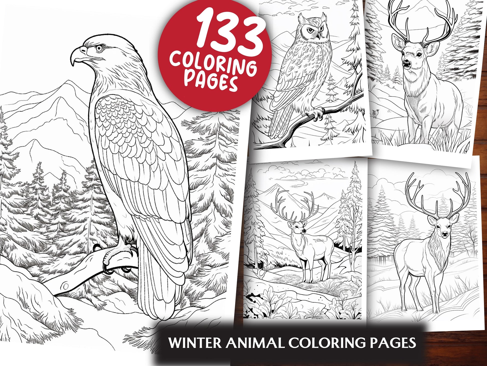 Winter Animal Coloring Pages - CraftNest - Digital Crafting and Art