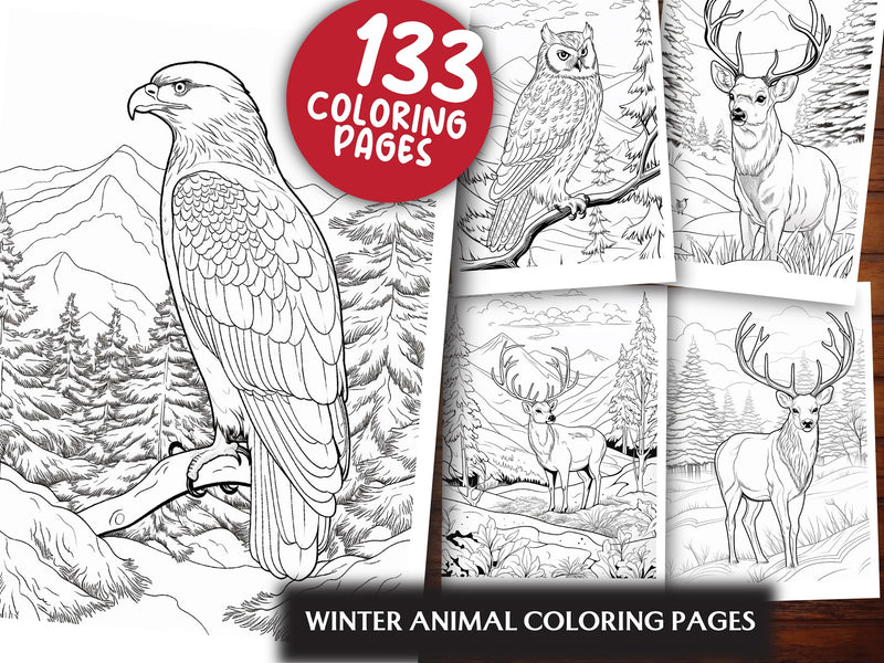 Winter Animal Coloring Pages - CraftNest - Digital Crafting and Art
