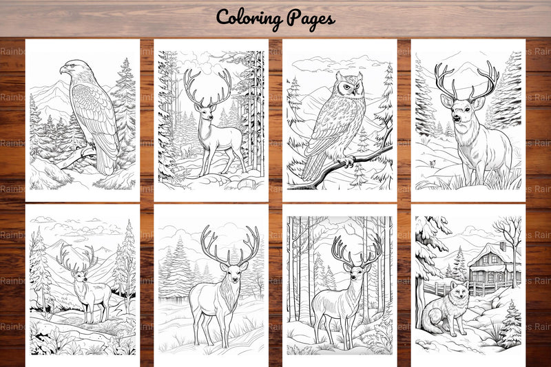 Winter Animal Coloring Pages - CraftNest - Digital Crafting and Art