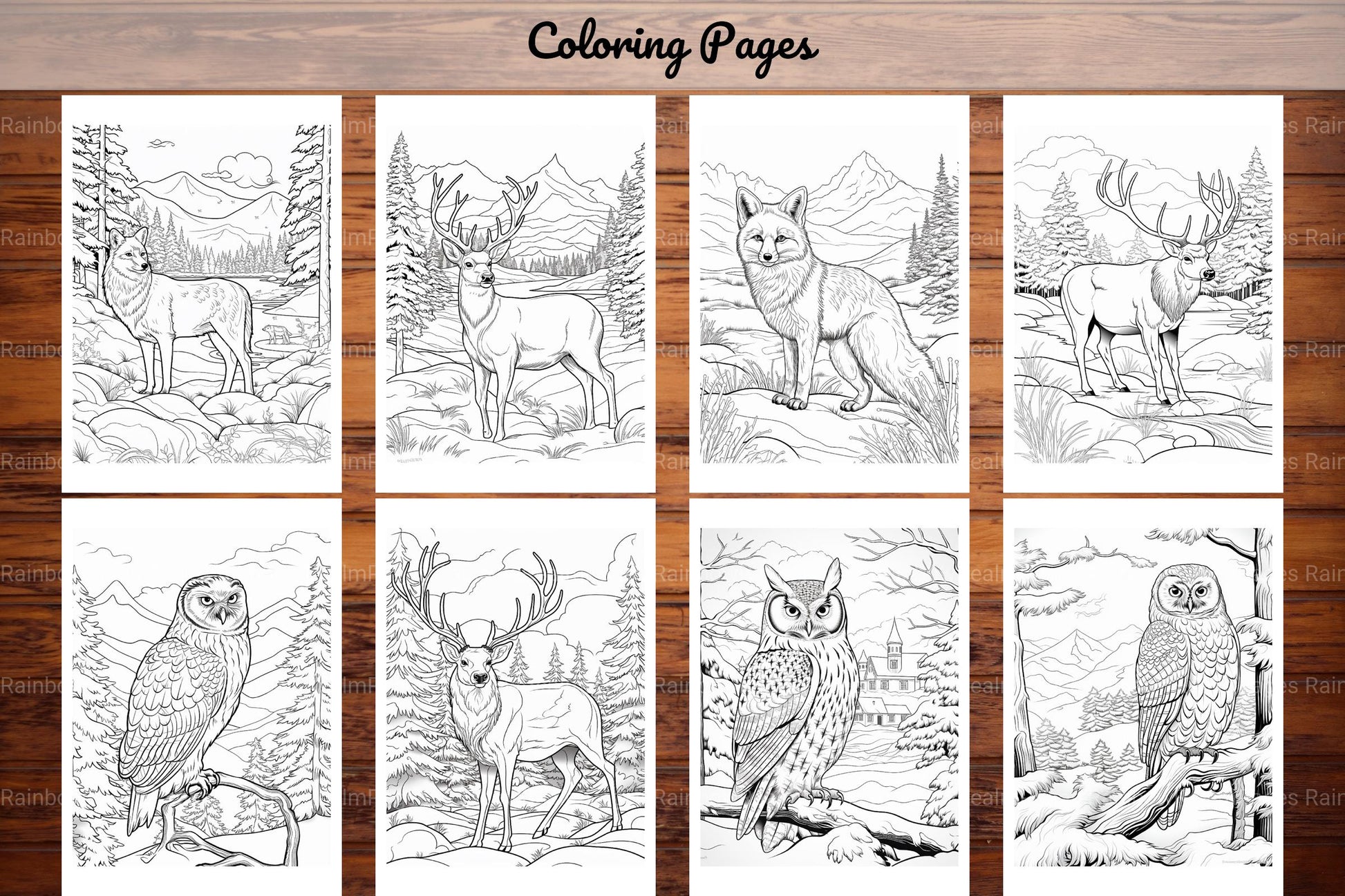 Winter Animal Coloring Pages - CraftNest - Digital Crafting and Art