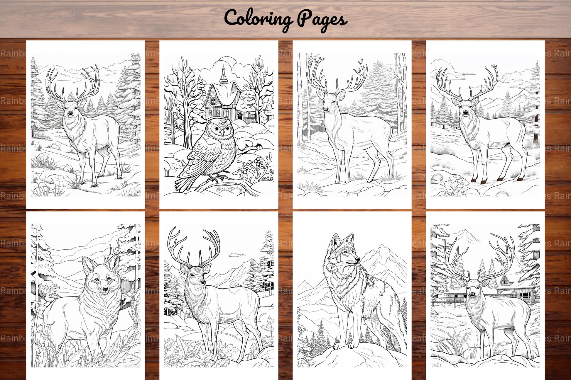 Winter Animal Coloring Pages - CraftNest - Digital Crafting and Art