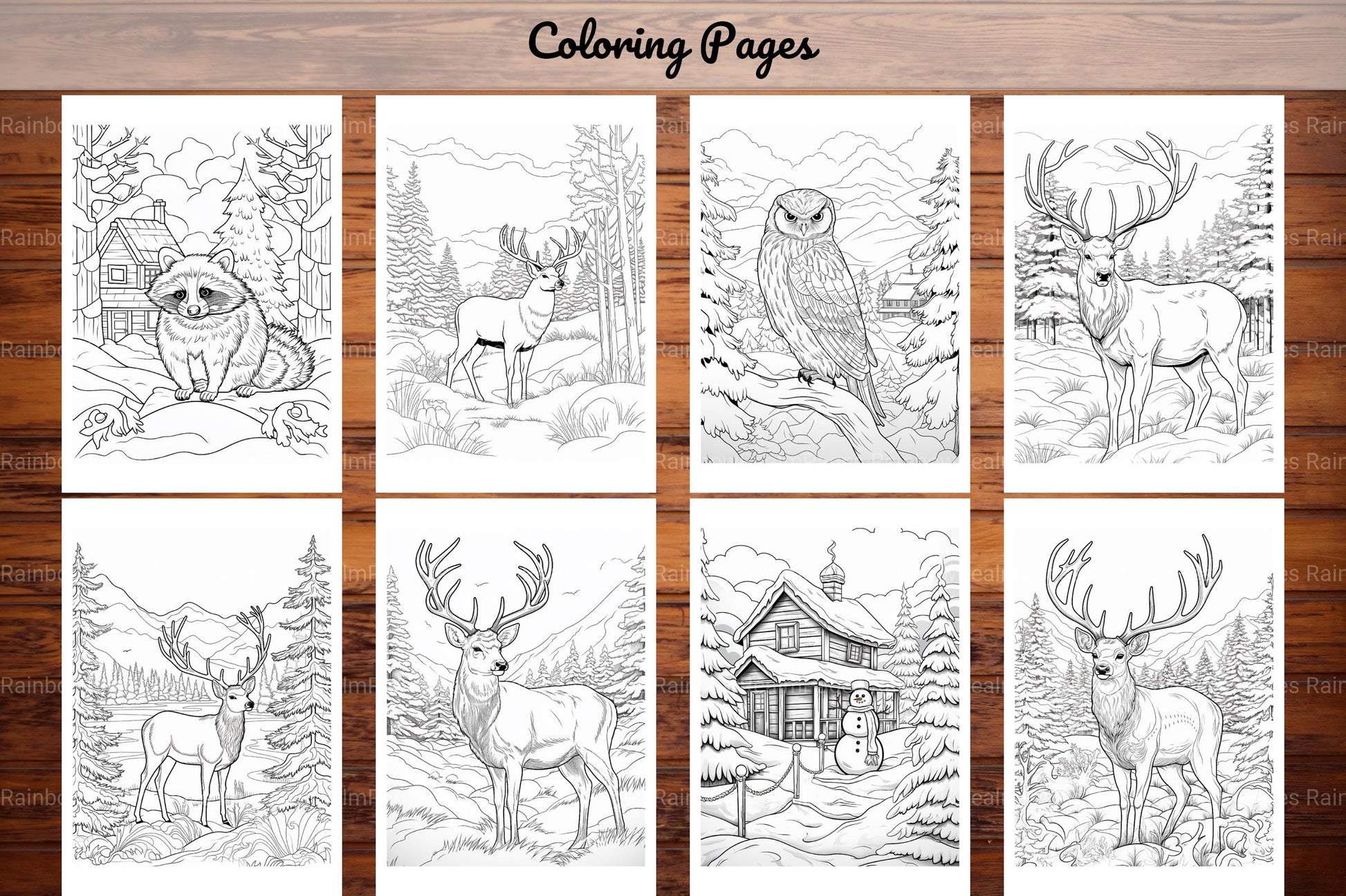 Winter Animal Coloring Pages - CraftNest - Digital Crafting and Art