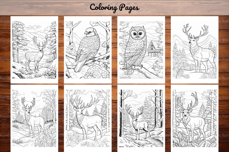 Winter Animal Coloring Pages - CraftNest - Digital Crafting and Art