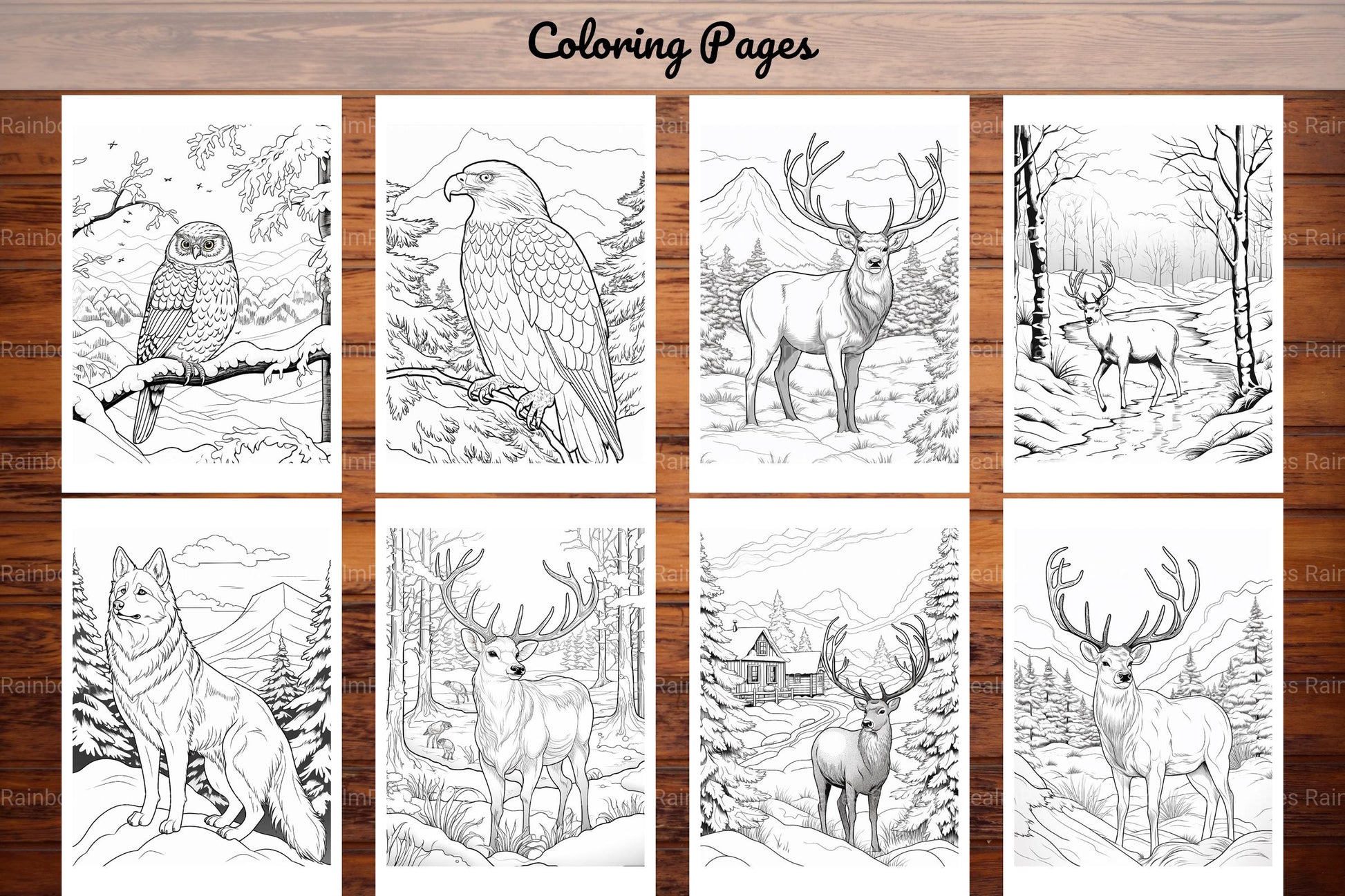 Winter Animal Coloring Pages - CraftNest - Digital Crafting and Art