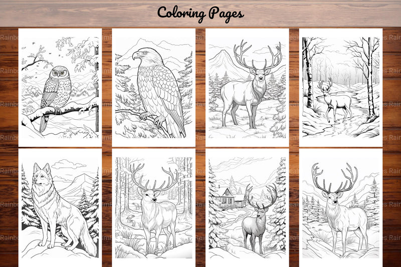 Winter Animal Coloring Pages - CraftNest - Digital Crafting and Art