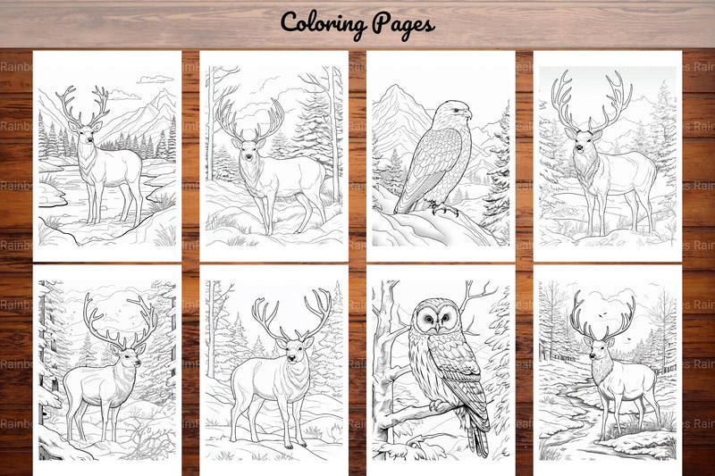 Winter Animal Coloring Pages - CraftNest - Digital Crafting and Art