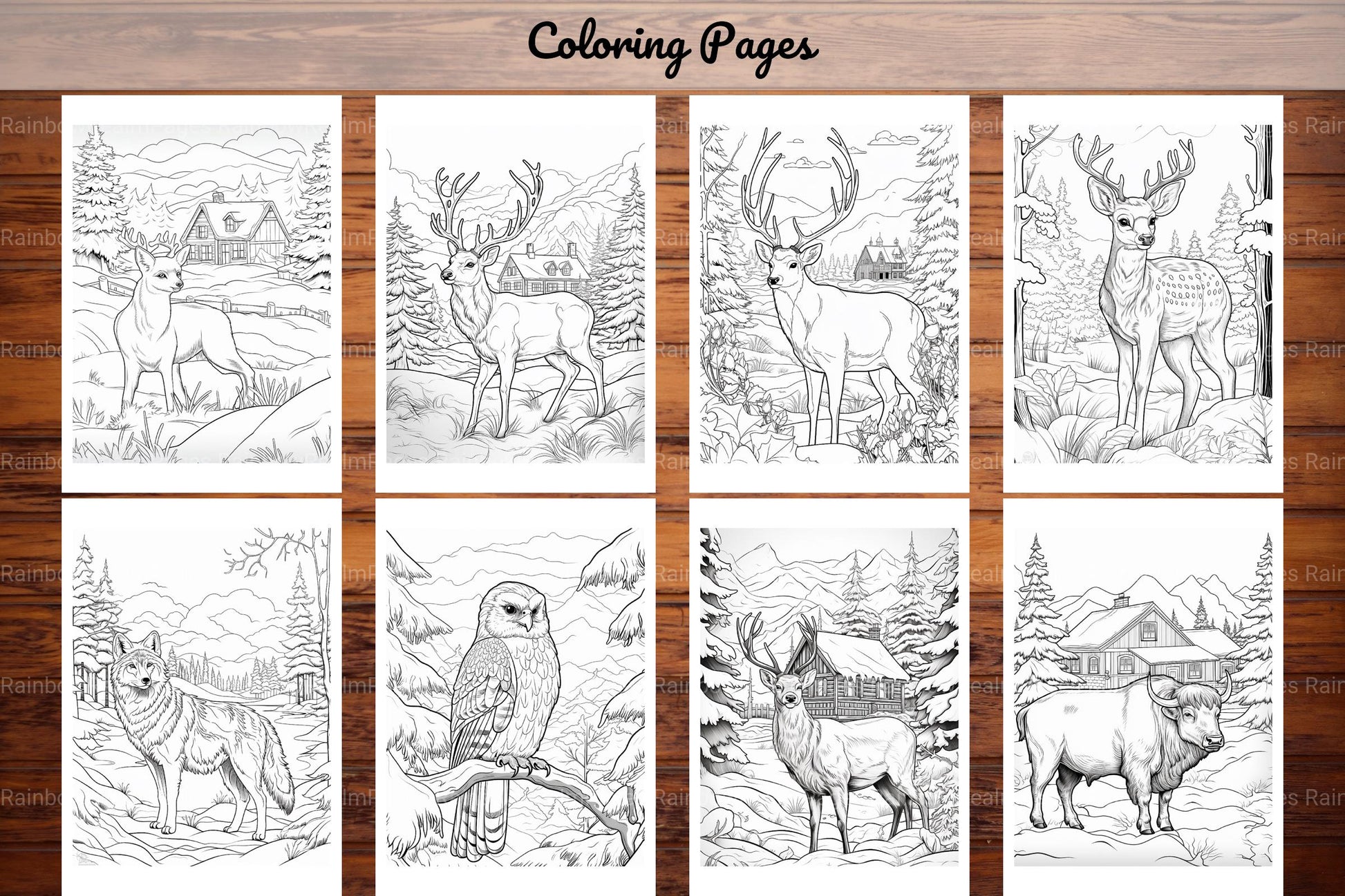 Winter Animal Coloring Pages - CraftNest - Digital Crafting and Art