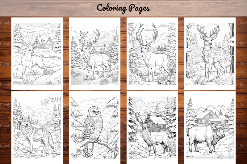 Winter Animal Coloring Pages - CraftNest - Digital Crafting and Art