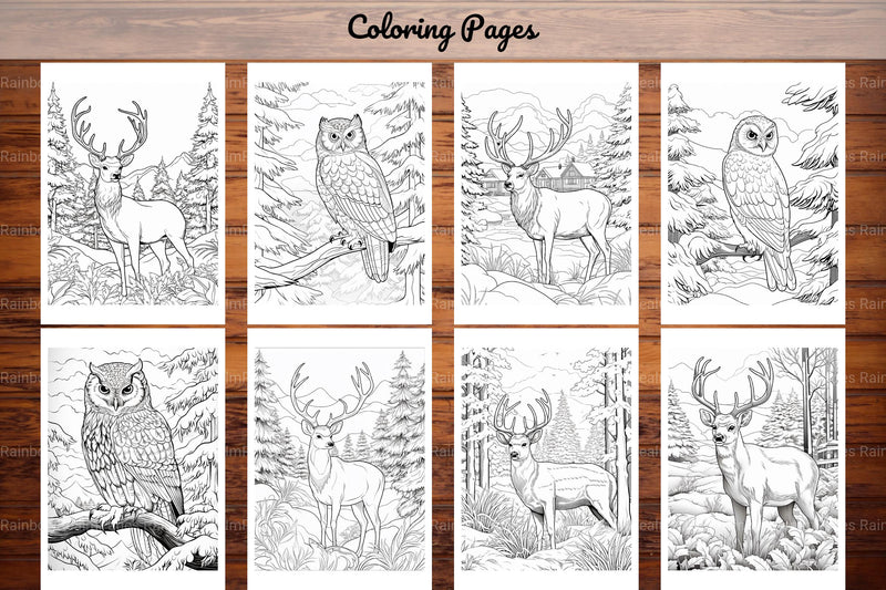 Winter Animal Coloring Pages - CraftNest - Digital Crafting and Art