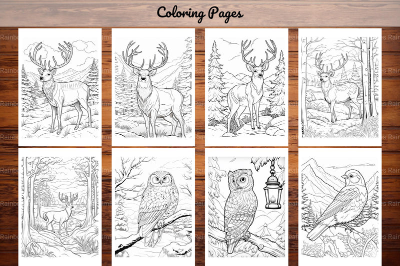 Winter Animal Coloring Pages - CraftNest - Digital Crafting and Art