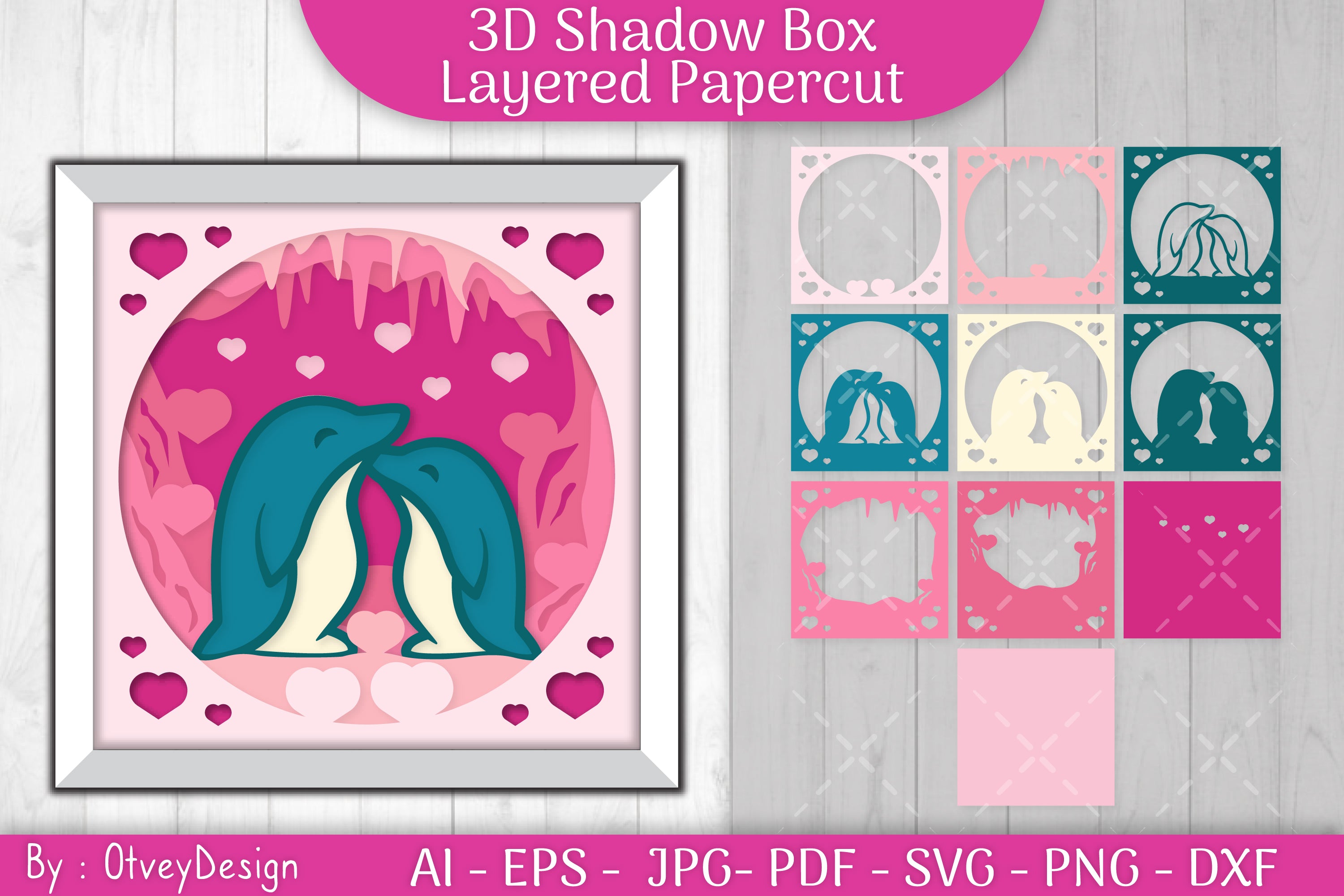 Dolphin Couple Love SVG Bundle