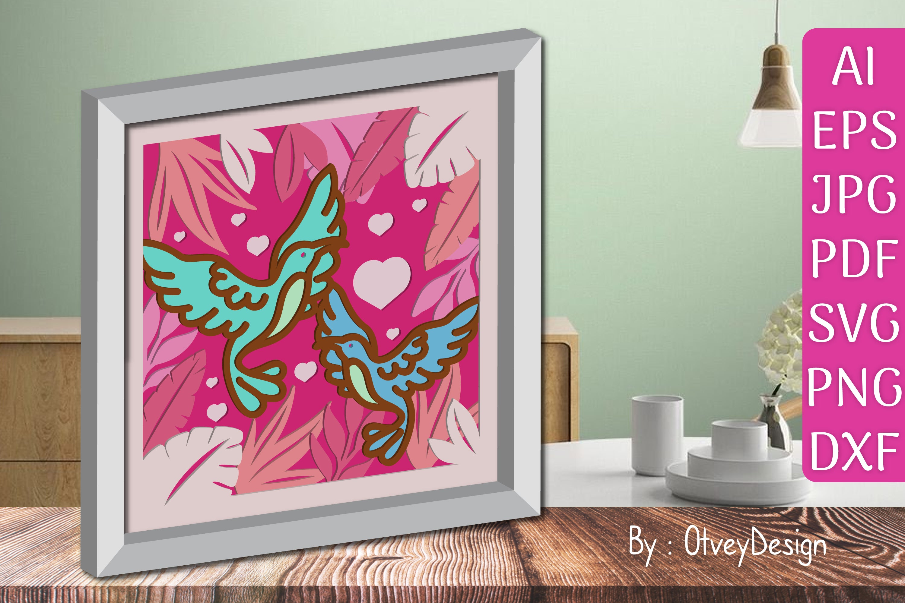 Hummingbird Couple Love SVG Bundle