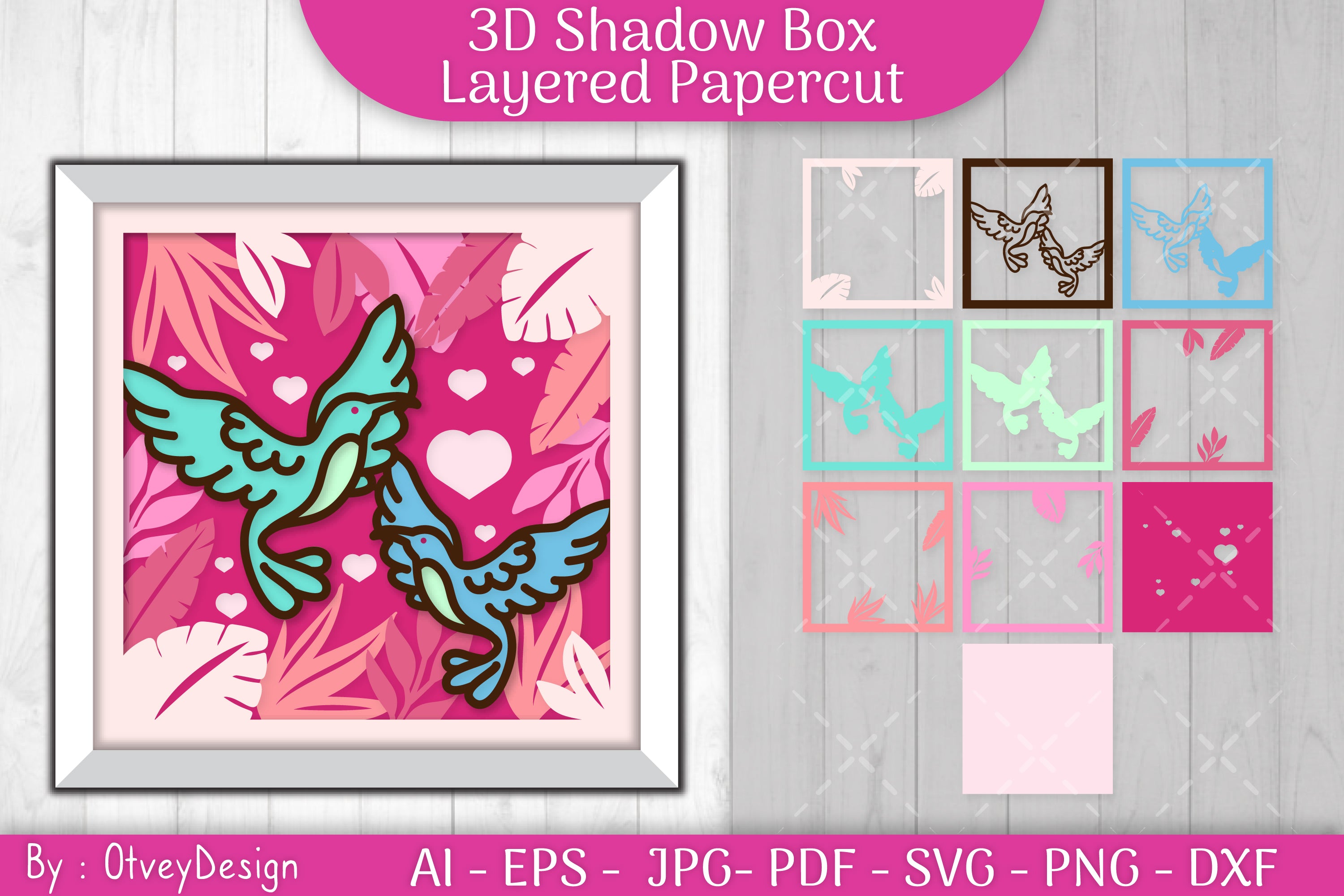 Hummingbird Couple Love SVG Bundle