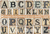 Antique Metal Crossword Letters Clipart Bundle