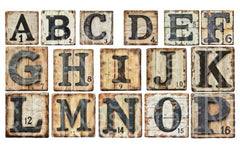 Antique Metal Crossword Letters Clipart Bundle - CraftNest - Digital Crafting and Art