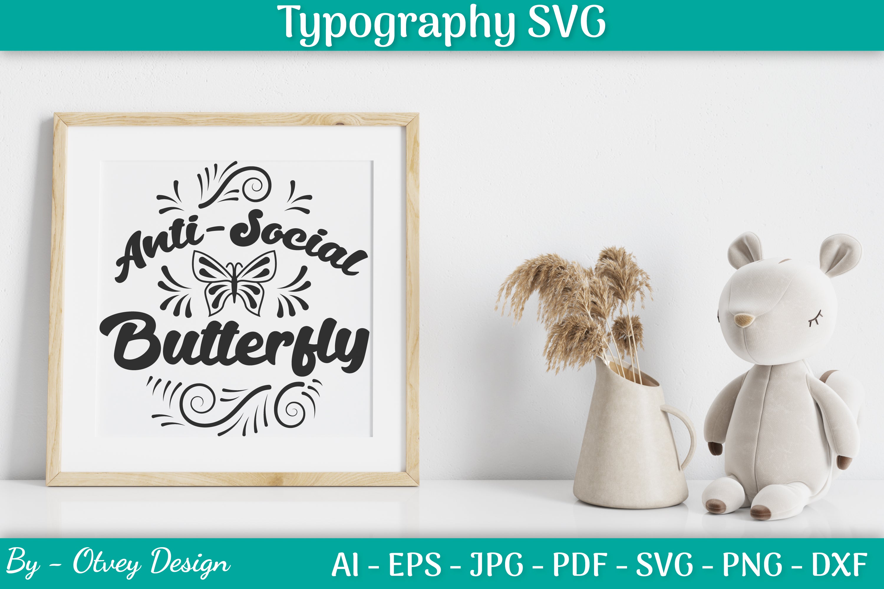 Antisocial Typography Decal SVG Bundle