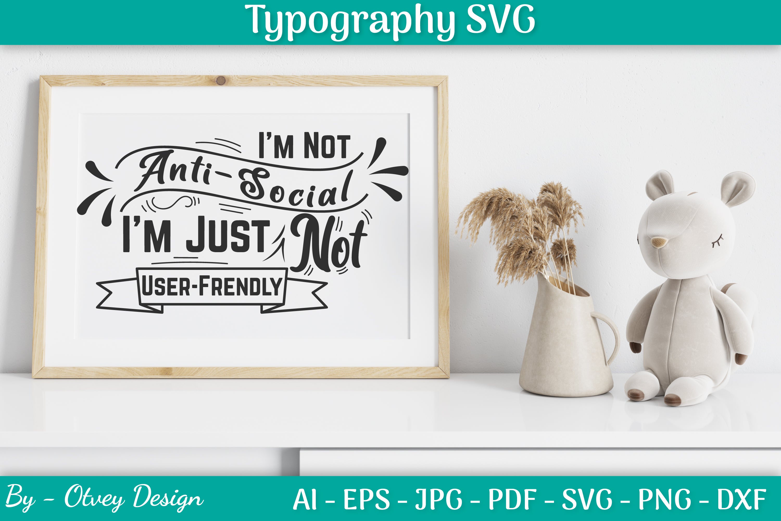 Antisocial Typography Decal SVG Bundle