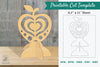 Apple with Heart Printable Cut Template - Clipart Bundle