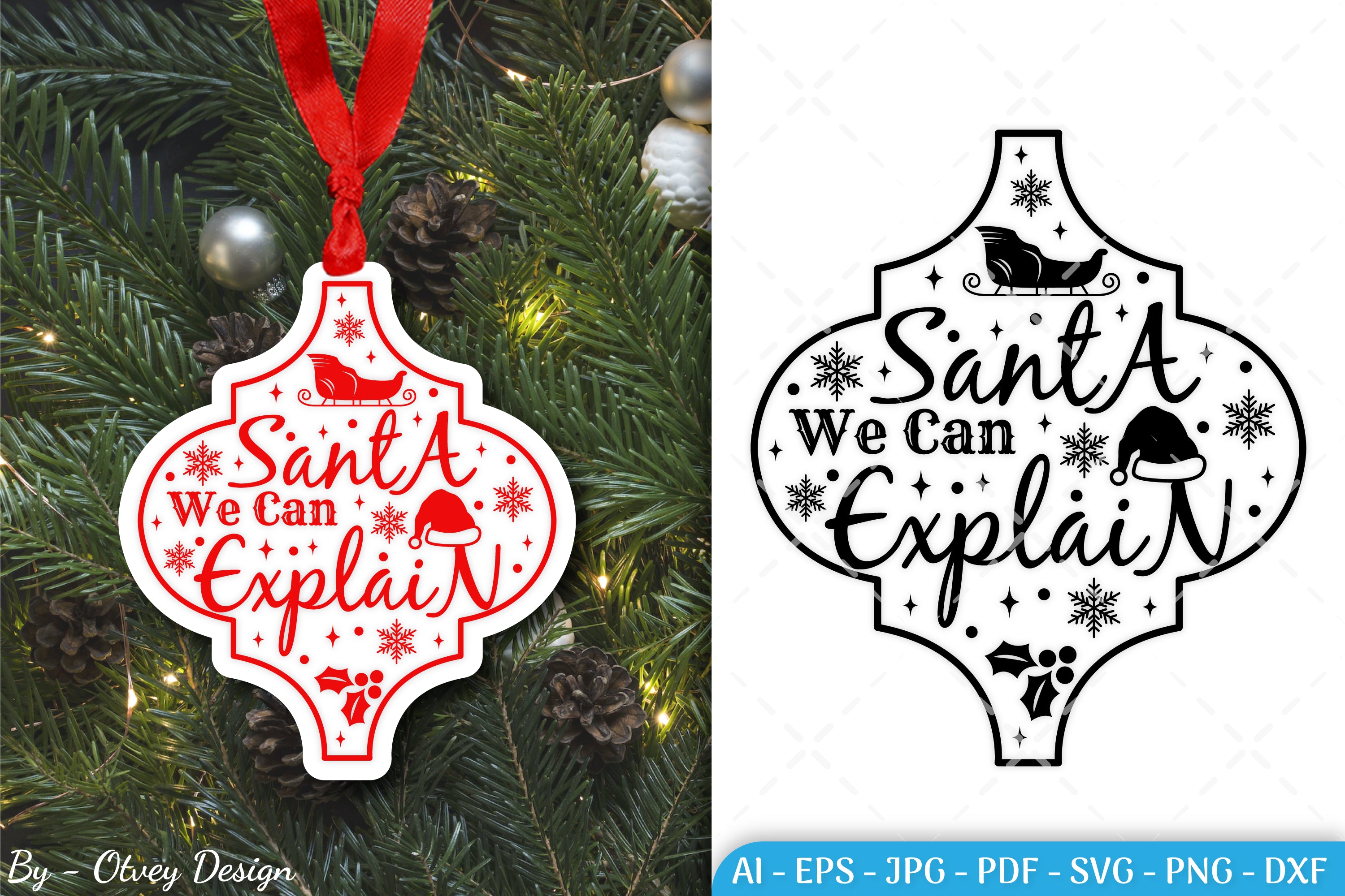 Arabesque Christmas Ornament SVG Bundle