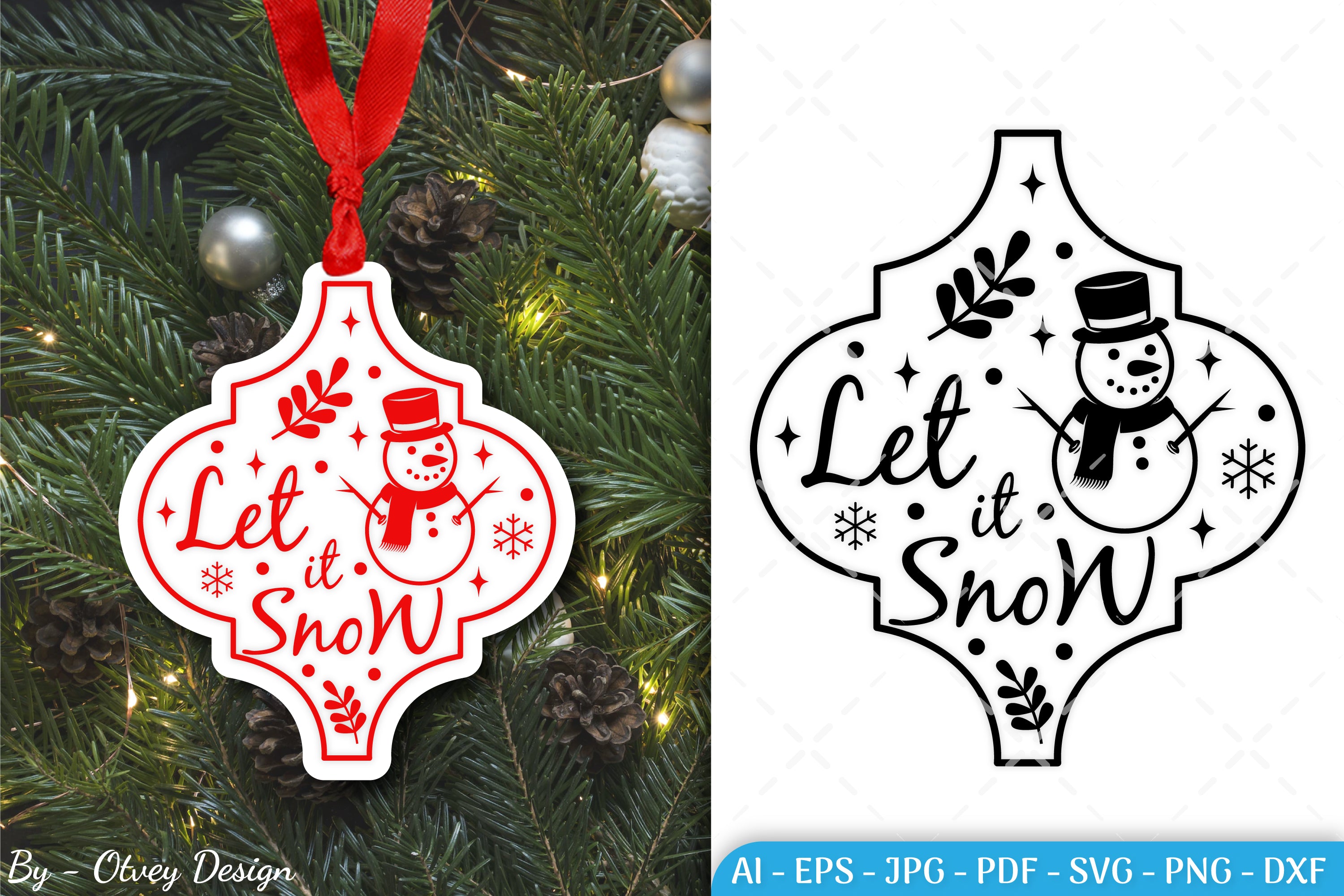 Arabesque Christmas Ornament SVG Bundle