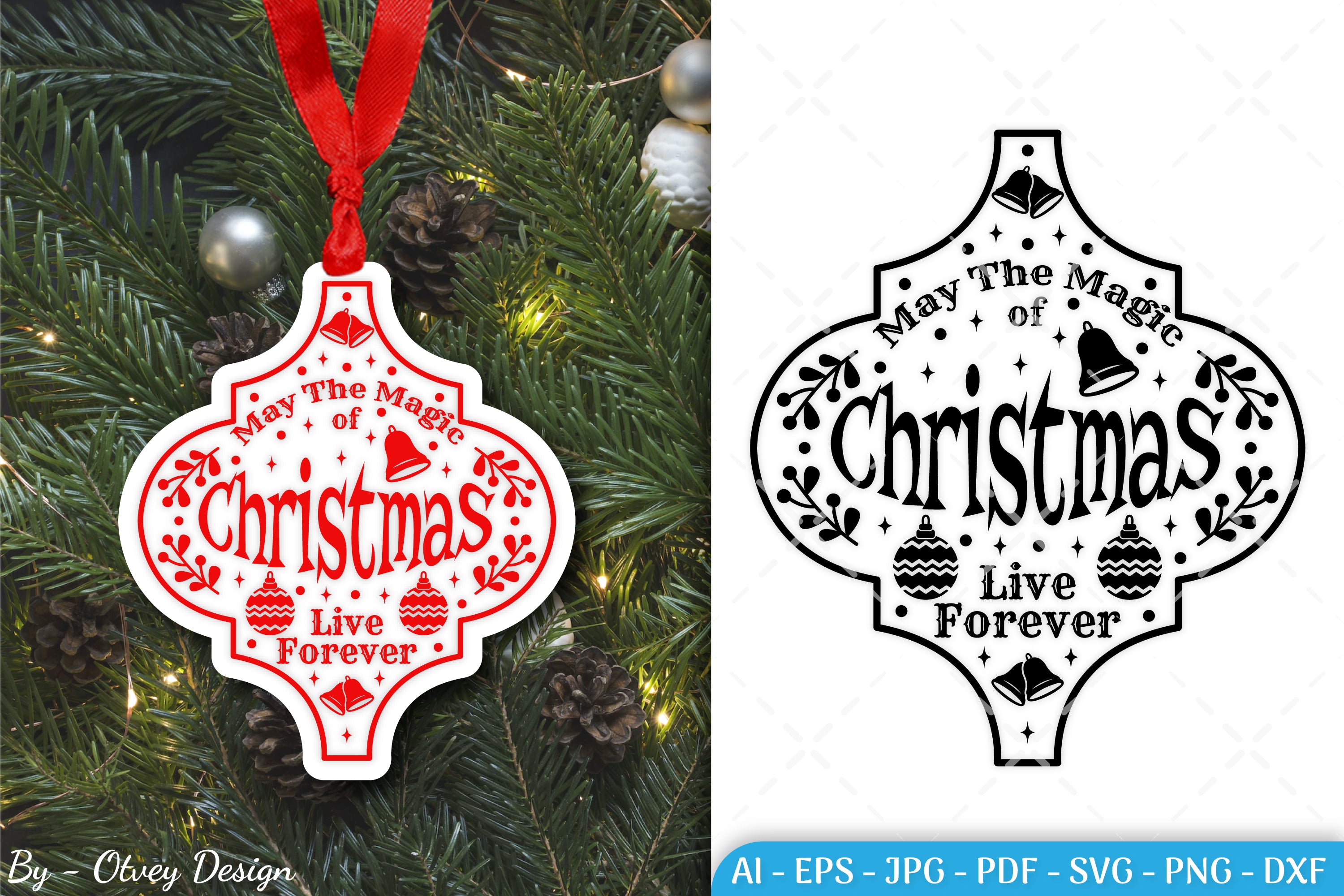 Arabesque Christmas Ornament SVG Bundle