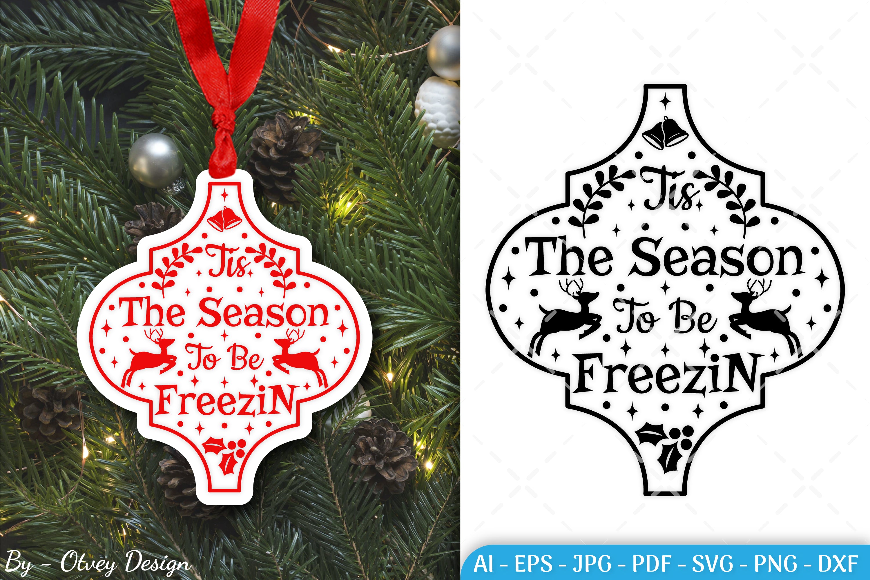 Arabesque Christmas Ornament SVG Bundle
