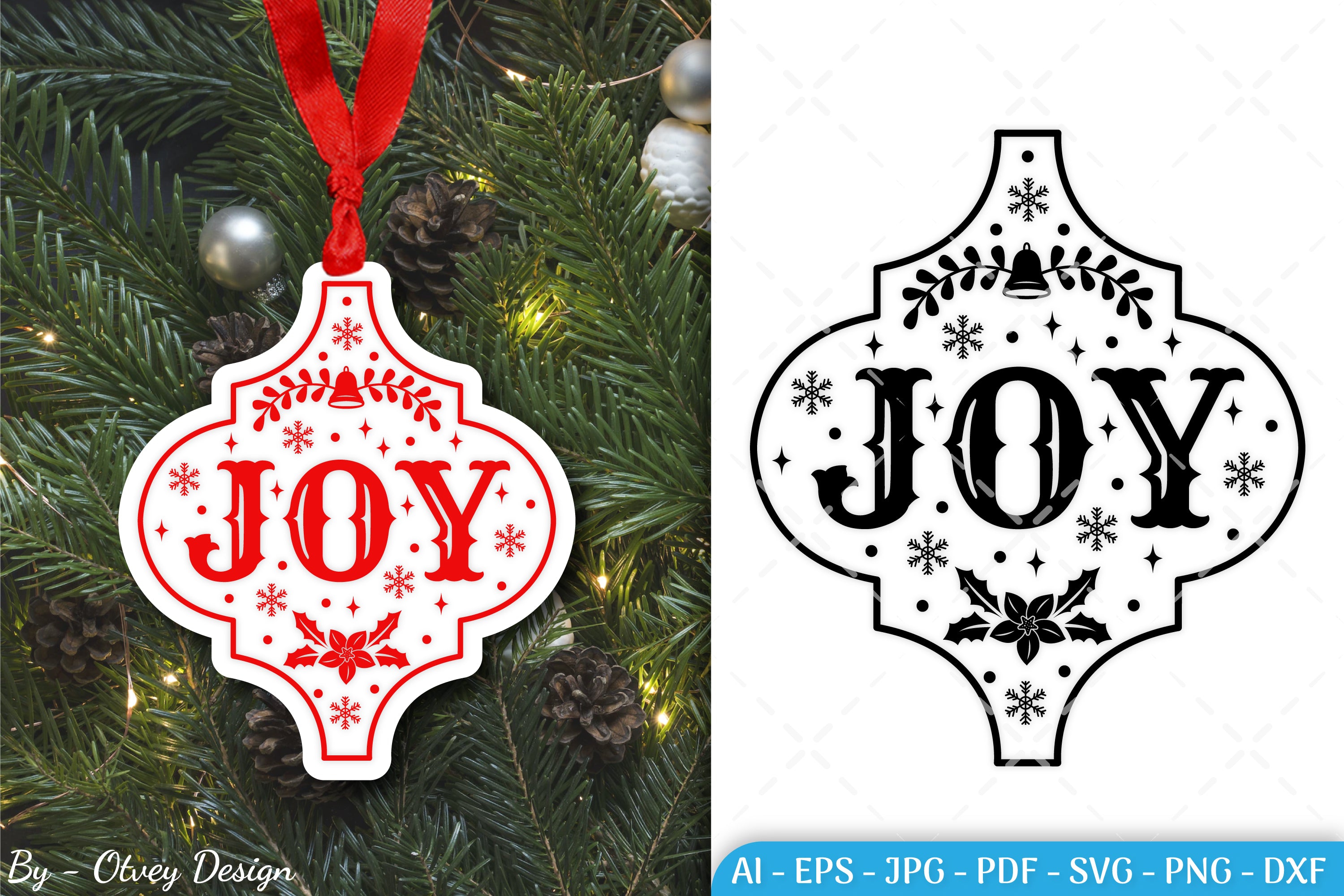 Arabesque Christmas Ornament SVG Bundle