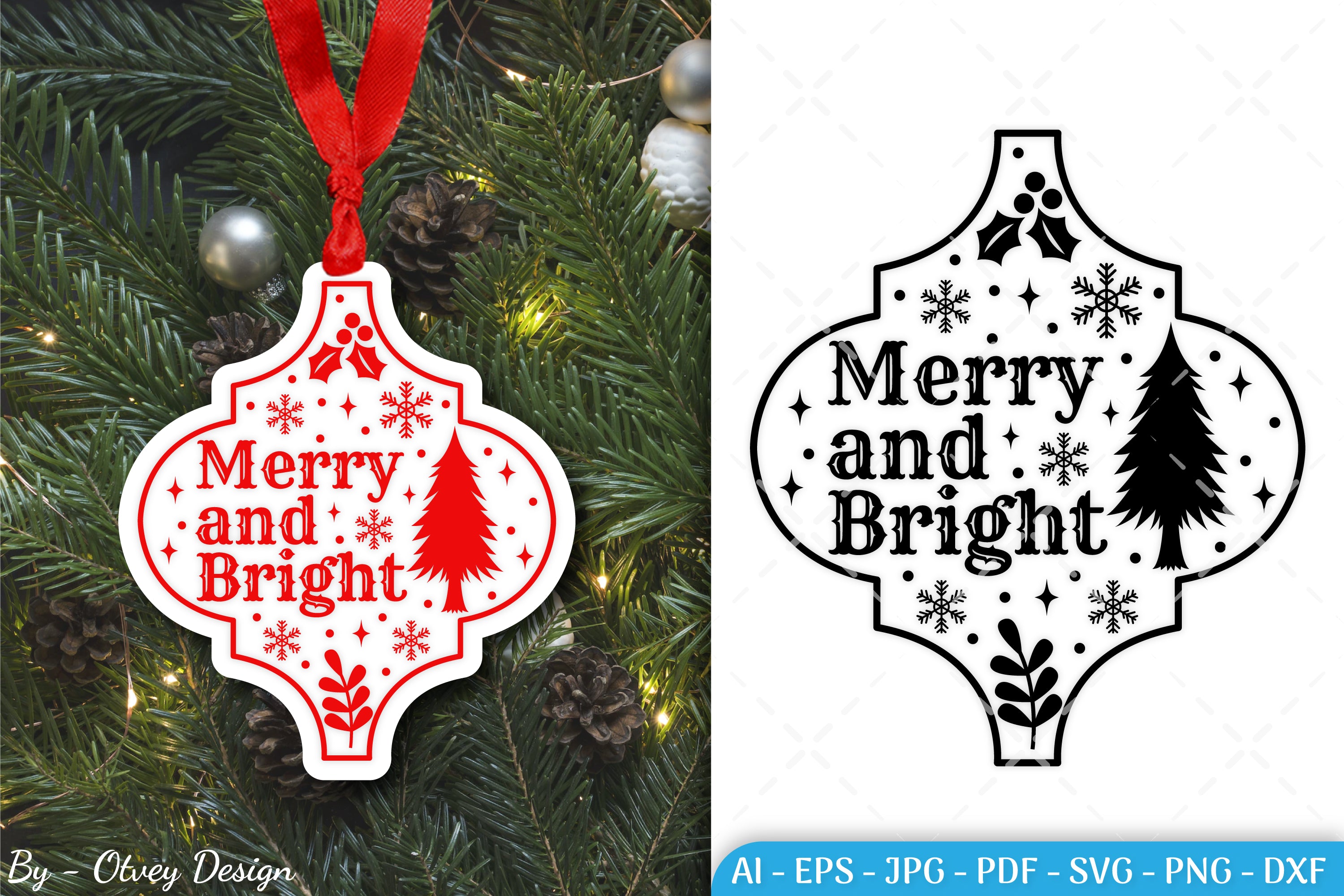 Arabesque Christmas Ornament SVG Bundle