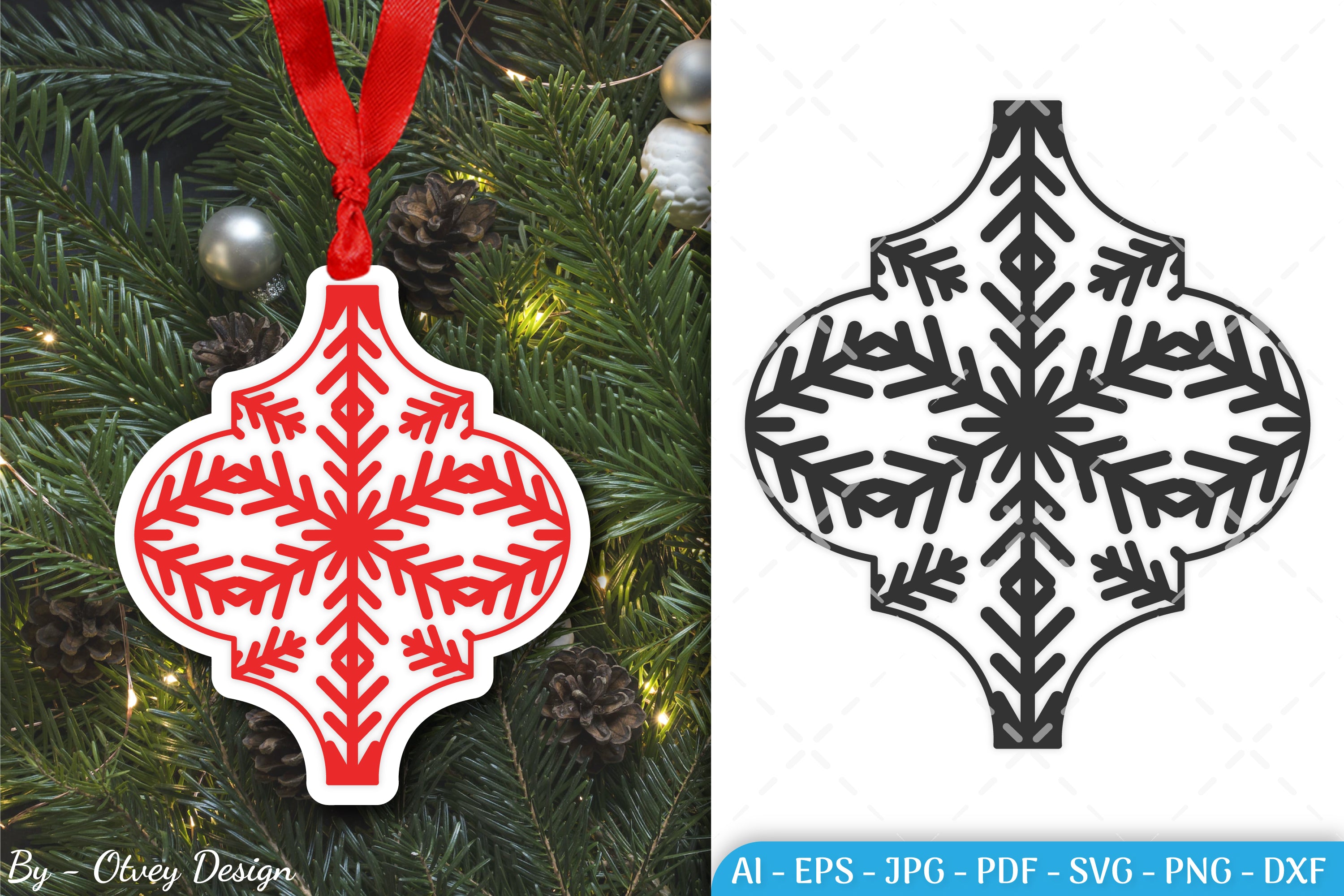 Arabesque Christmas Ornament SVG Bundle