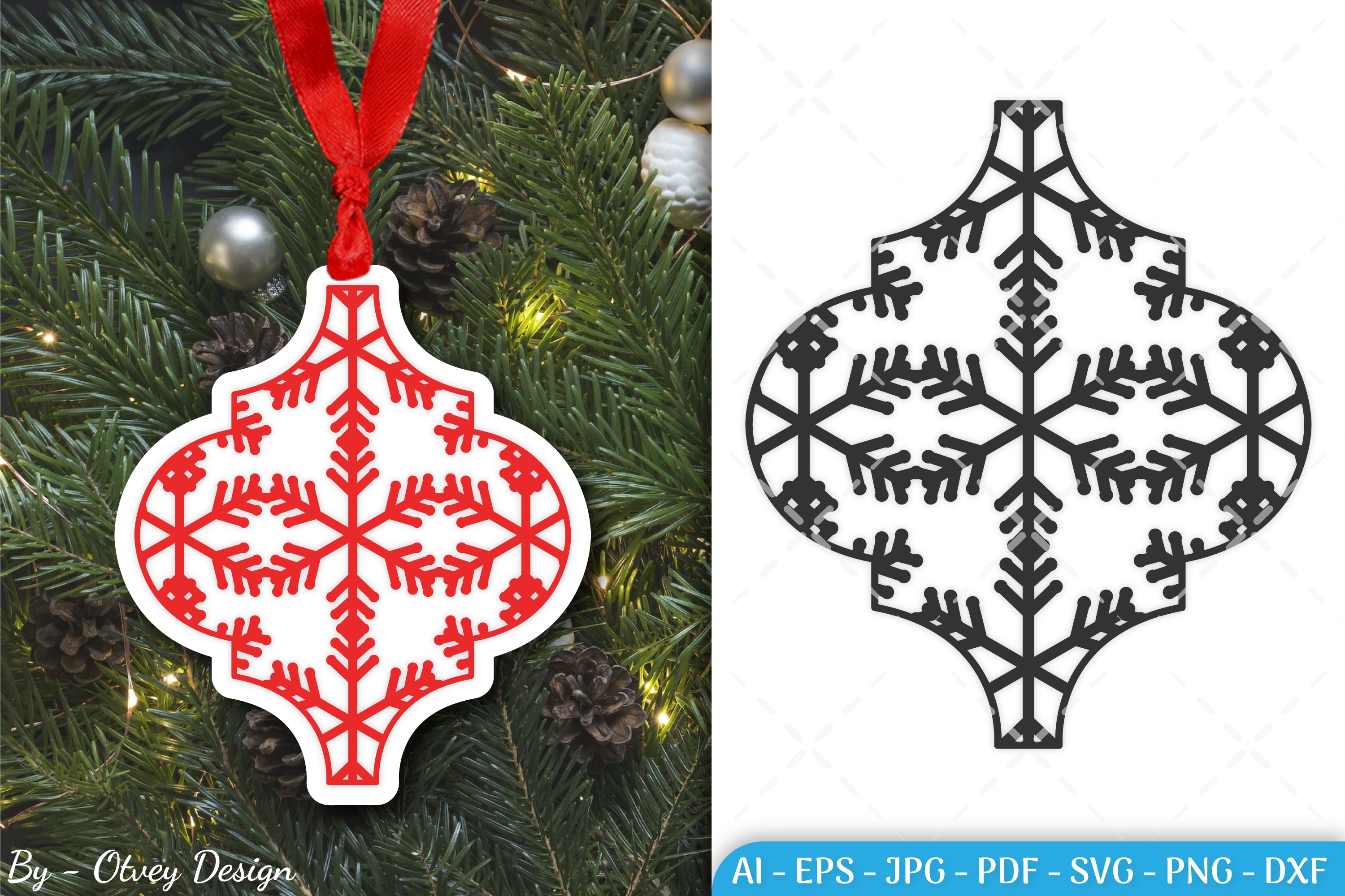 Arabesque Christmas Ornament SVG Bundle