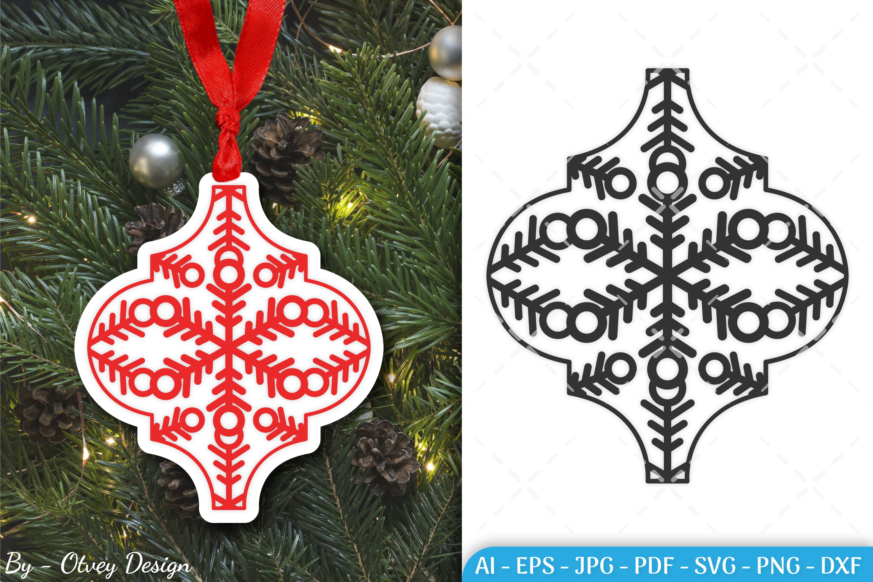 Arabesque Christmas Ornament SVG Bundle