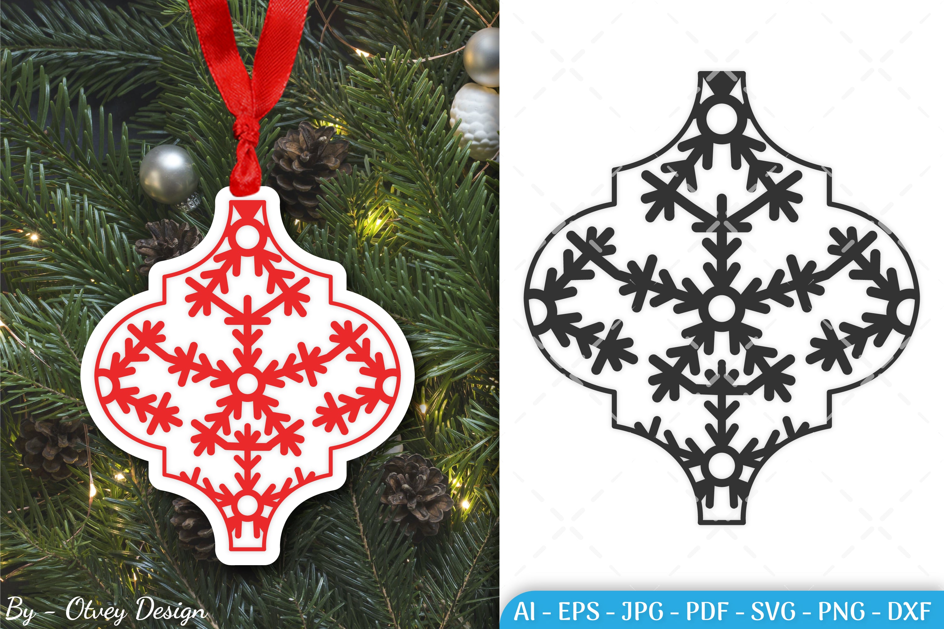 Arabesque Christmas Ornament SVG Bundle