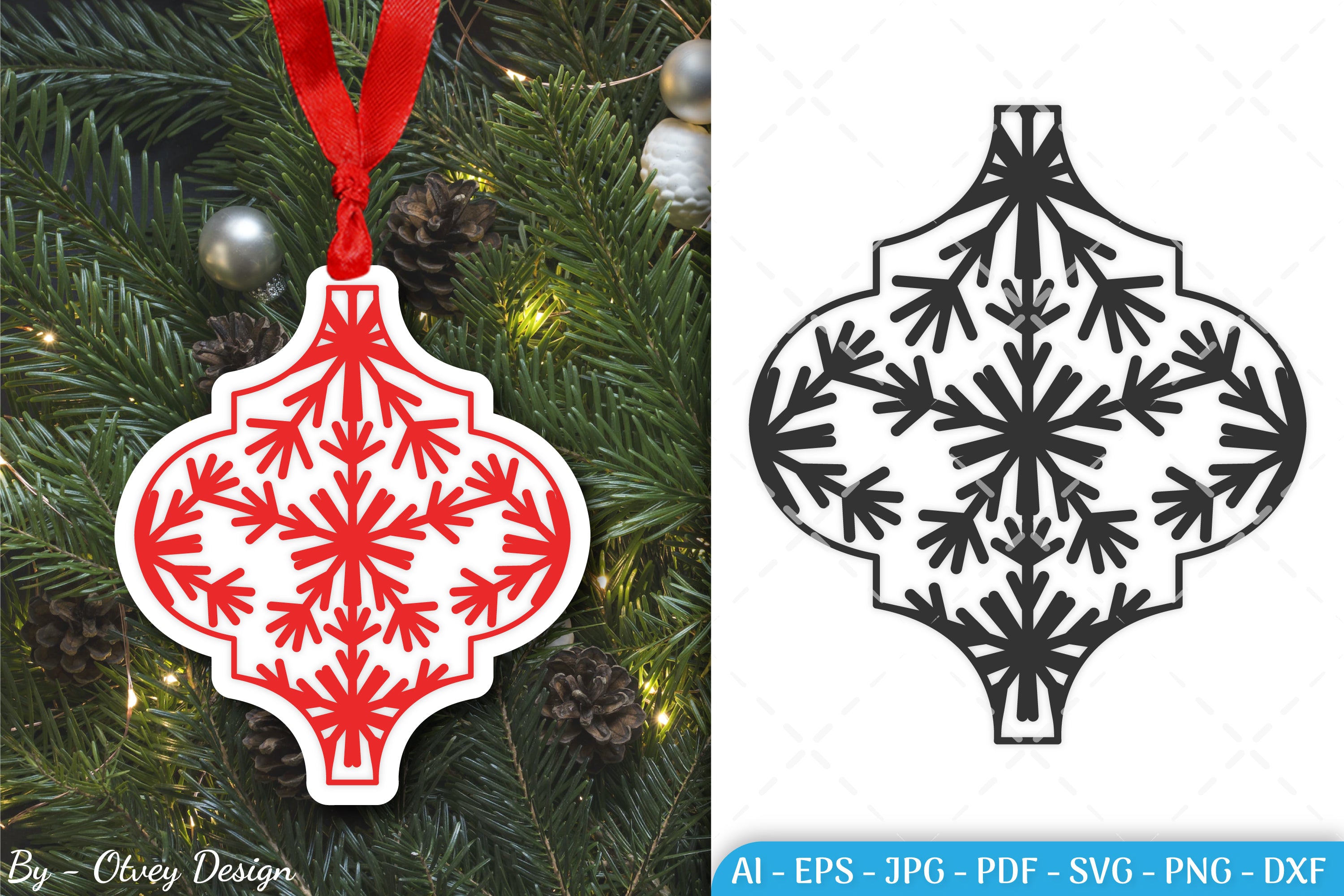 Arabesque Christmas Ornament SVG Bundle
