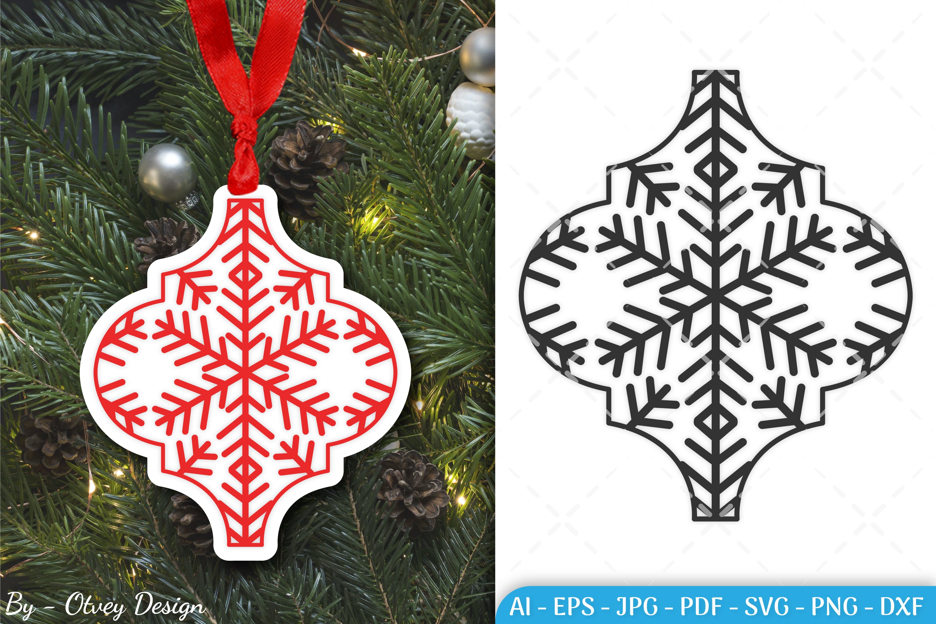 Arabesque Christmas Ornament SVG Bundle